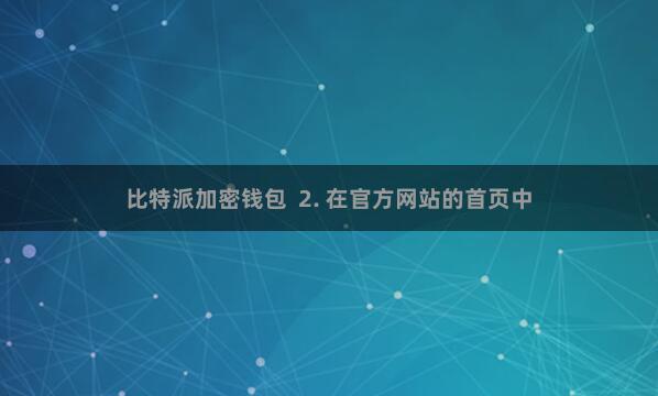 比特派加密钱包  2. 在官方网站的首页中