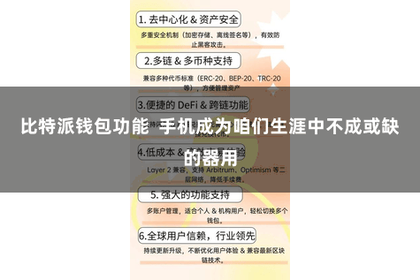 比特派钱包功能  手机成为咱们生涯中不成或缺的器用